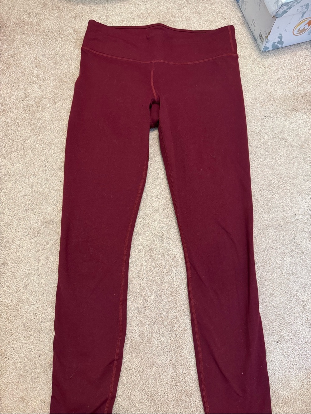 Fabletics Powerhold Burgundy Leggings